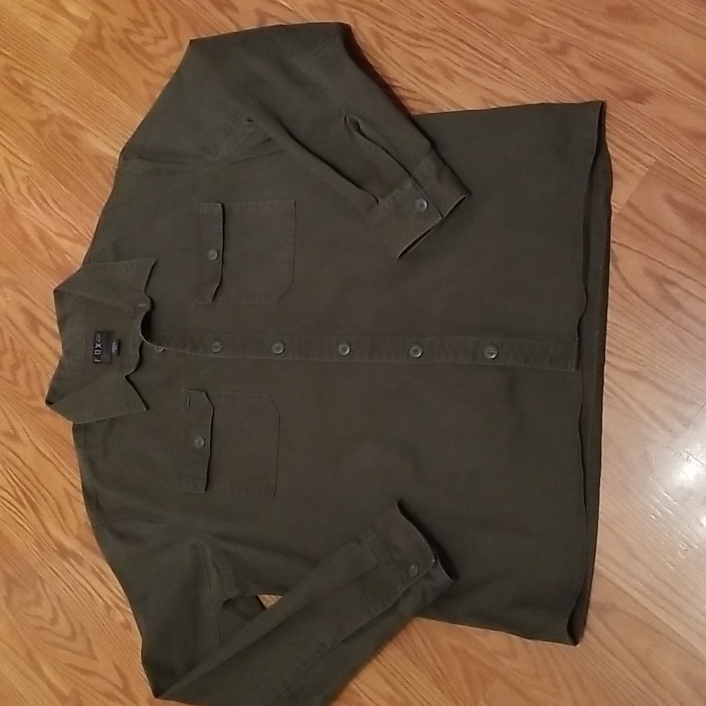 Fox's‎ racing button down long sleeve shirt xl 100% cotton